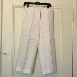 White cropped, wide leg pants